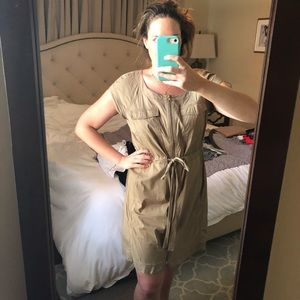 Loft military dress with drawstring